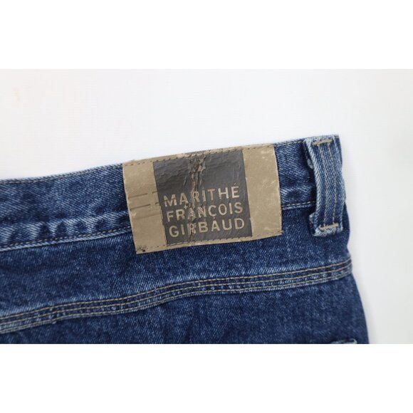Deadstock Vtg 90s Marithe Francois Girbaud Mens 38 Spell Out Baggy Denim Shorts - Picture 16 of 16